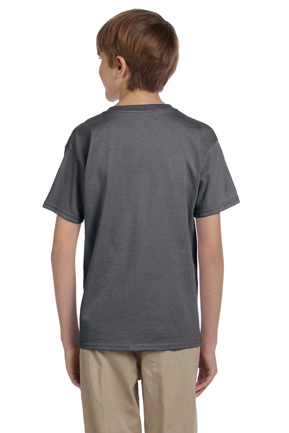 Fruit Of The Loom 3931B Youth HD Jersey Short Sleeve Crewneck T-Shirt Charcoal Grey Back
