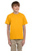 Fruit Of The Loom 3931B Youth HD Jersey Short Sleeve Crewneck T-Shirt Gold Front
