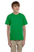 Fruit Of The Loom 3931B Youth HD Jersey Short Sleeve Crewneck T-Shirt Kelly Green Front