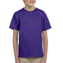 Fruit Of The Loom Youth HD Jersey Short Sleeve Crewneck T-Shirt - Purple - Closeout