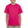 Fruit Of The Loom Youth HD Jersey Short Sleeve Crewneck T-Shirt - Cyber Pink - Closeout