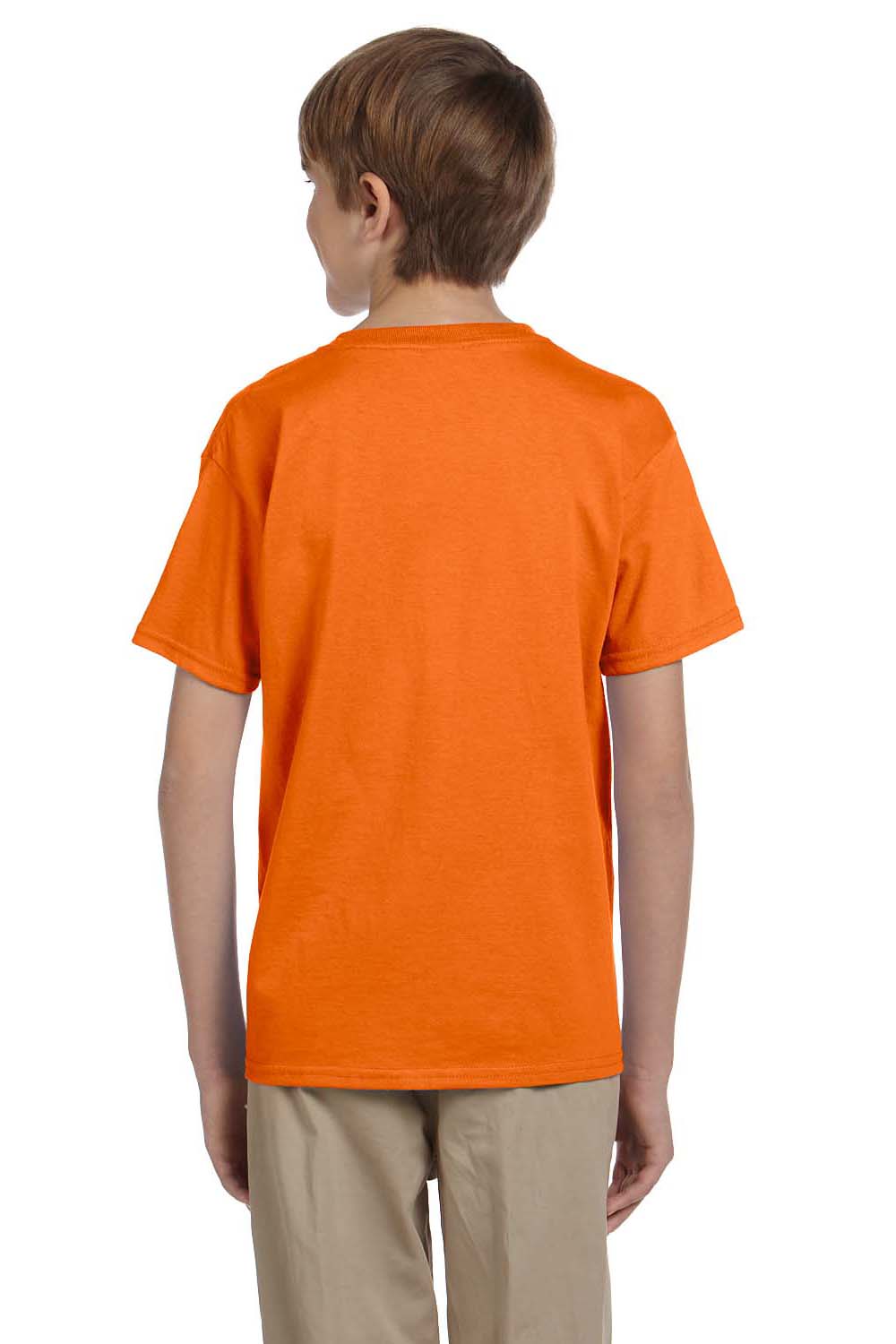 Fruit Of The Loom 3931B Youth HD Jersey Short Sleeve Crewneck T-Shirt Tennessee Orange Back