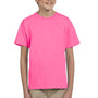 Fruit Of The Loom Youth HD Jersey Short Sleeve Crewneck T-Shirt - Neon Pink