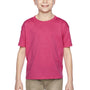 Fruit Of The Loom Youth HD Jersey Short Sleeve Crewneck T-Shirt - Heather Retro Pink