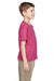 Fruit Of The Loom 3931B Youth HD Jersey Short Sleeve Crewneck T-Shirt Heather Pink Side