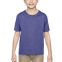 Fruit Of The Loom Youth HD Jersey Short Sleeve Crewneck T-Shirt - Heather Retro Purple