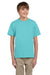 Fruit Of The Loom 3931B Youth HD Jersey Short Sleeve Crewneck T-Shirt Scuba Blue Front