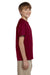 Fruit Of The Loom 3931B Youth HD Jersey Short Sleeve Crewneck T-Shirt Maroon Side