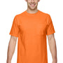 Fruit Of The Loom Mens HD Jersey Short Sleeve Crewneck T-Shirt w/ Pocket - Safety Orange