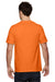 Fruit Of The Loom 3931P Mens HD Jersey Short Sleeve Crewneck T-Shirt w/ Pocket Safety Orange Back