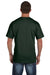 Fruit Of The Loom 3931P Mens HD Jersey Short Sleeve Crewneck T-Shirt w/ Pocket Forest Green Back