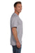 Fruit Of The Loom 3931P Mens HD Jersey Short Sleeve Crewneck T-Shirt w/ Pocket Heather Grey Side