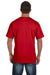 Fruit Of The Loom 3931P Mens HD Jersey Short Sleeve Crewneck T-Shirt w/ Pocket Red Back