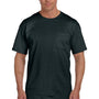 Fruit Of The Loom Mens HD Jersey Short Sleeve Crewneck T-Shirt w/ Pocket - Black