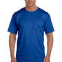 Fruit Of The Loom Mens HD Jersey Short Sleeve Crewneck T-Shirt w/ Pocket - Royal Blue