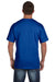 Fruit Of The Loom 3931P Mens HD Jersey Short Sleeve Crewneck T-Shirt w/ Pocket Royal Blue Back