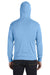 Bella + Canvas 3939 Mens Full Zip Long Sleeve Hooded T-Shirt Hoodie Athletic Blue Back