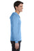 Bella + Canvas 3939 Mens Full Zip Long Sleeve Hooded T-Shirt Hoodie Athletic Blue Side
