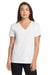 Next Level 3940 Womens Relaxed Short Sleeve V-Neck T-Shirt White Front