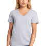 Next Level Womens Relaxed Short Sleeve V-Neck T-Shirt - Heather Grey - Closeout