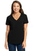 Next Level 3940 Womens Relaxed Short Sleeve V-Neck T-Shirt Black Front