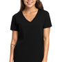 Next Level Womens Relaxed Short Sleeve V-Neck T-Shirt - Black
