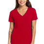 Next Level Womens Relaxed Short Sleeve V-Neck T-Shirt - Red - Closeout