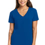 Next Level Womens Relaxed Short Sleeve V-Neck T-Shirt - Royal Blue - Closeout