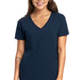 Next Level Womens Relaxed Short Sleeve V-Neck T-Shirt - Midnight Navy Blue