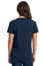 Next Level 3940 Womens Relaxed Short Sleeve V-Neck T-Shirt Navy Blue Back