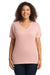 Next Level 3940 Womens Relaxed Short Sleeve V-Neck T-Shirt Desert Pink Front