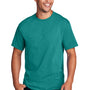 Port & Company Mens Core Short Sleeve Crewneck T-Shirt - Bright Aqua Blue