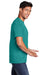 Port & Company PC54/PC54T Mens Core Short Sleeve Crewneck T-Shirt Bright Aqua Blue Side