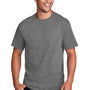 Port & Company Mens Core Short Sleeve Crewneck T-Shirt - Heather Graphite Grey