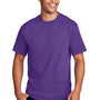 Port & Company Mens Core Short Sleeve Crewneck T-Shirt - Team Purple