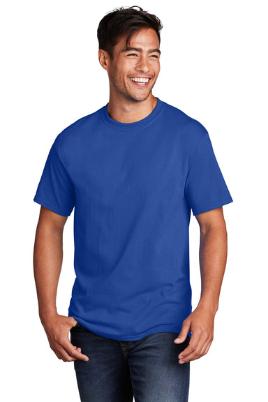 Port & Company PC54/PC54T Mens Core Short Sleeve Crewneck T-Shirt True Royal Blue Front