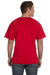 Fruit Of The Loom 39VR Mens HD Jersey Short Sleeve V-Neck T-Shirt Red Back