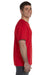 Fruit Of The Loom 39VR Mens HD Jersey Short Sleeve V-Neck T-Shirt Red Side