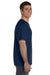 Fruit Of The Loom 39VR Mens HD Jersey Short Sleeve V-Neck T-Shirt Navy Blue Side