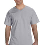 Fruit Of The Loom Mens HD Jersey Short Sleeve V-Neck T-Shirt - Heather Grey