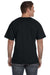 Fruit Of The Loom 39VR Mens HD Jersey Short Sleeve V-Neck T-Shirt Black Back
