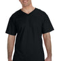 Fruit Of The Loom Mens HD Jersey Short Sleeve V-Neck T-Shirt - Black