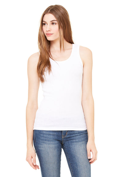 Bella + Canvas 4000 Womens Tank Top White Front