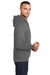 Port & Company PC78H/PC78HT Mens Core Fleece Hooded Sweatshirt Hoodie Heather Graphite Grey Side