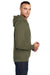 Port & Company PC78H/PC78HT Mens Core Fleece Hooded Sweatshirt Hoodie Olive Drab Green Side