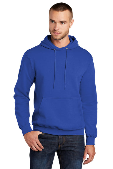 Port & Company PC78H/PC78HT Mens Core Fleece Hooded Sweatshirt Hoodie True Royal Blue Front