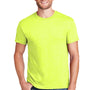 Hanes Mens X-Temp Moisture Wicking Short Sleeve Crewneck T-Shirt - Heather Neon Lemon Yellow - Closeout