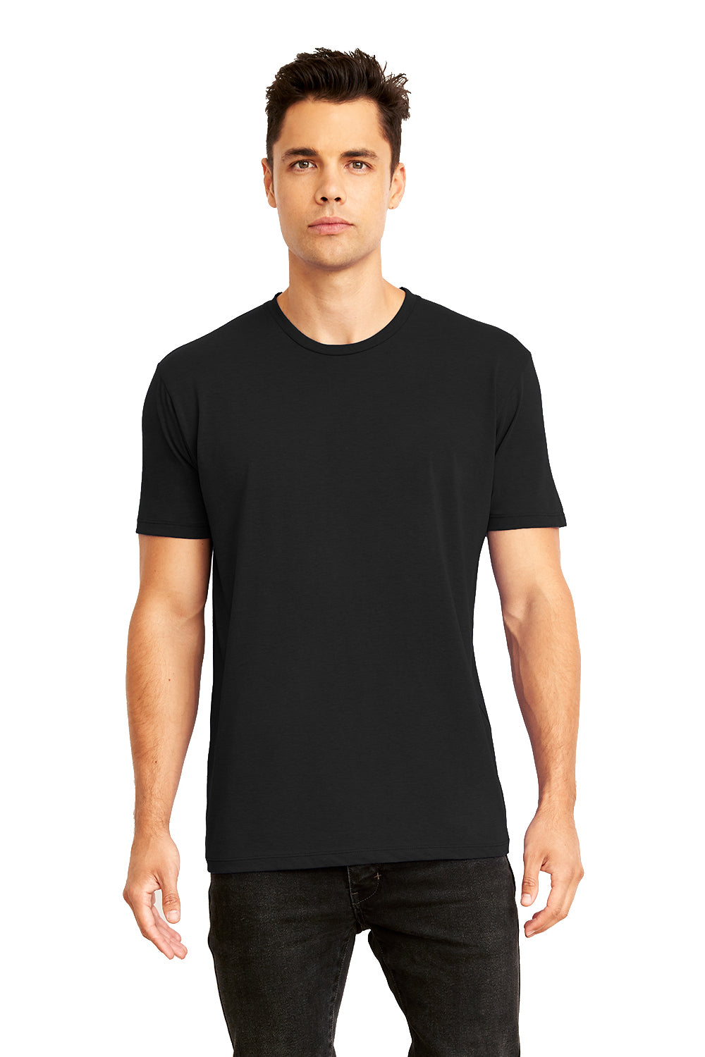 Next Level 4210 Mens Eco Performance Short Sleeve Crewneck T-Shirt Black Front