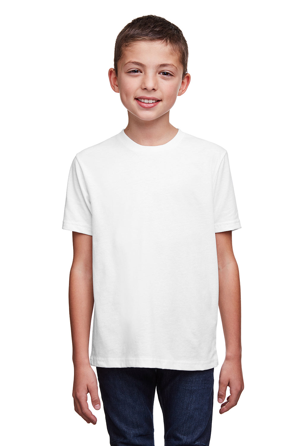 Next Level 4212 Youth Eco Performance Moisture Wicking Short Sleeve Crewneck T-Shirt White Front