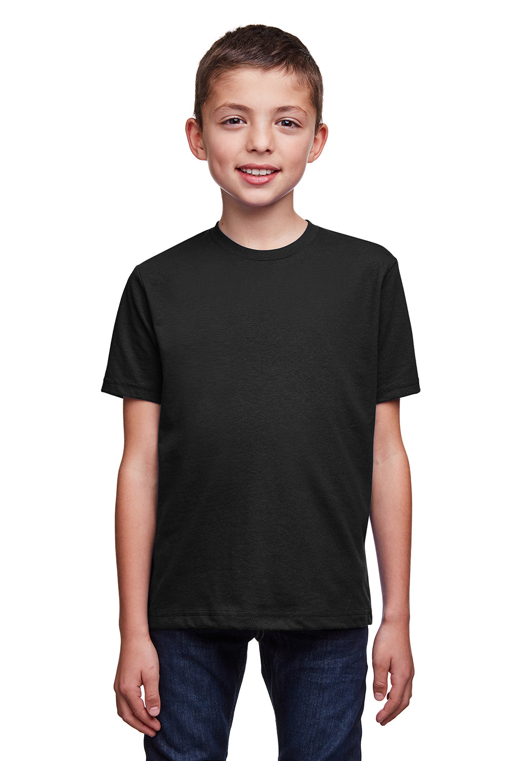 Next Level 4212 Youth Eco Performance Moisture Wicking Short Sleeve Crewneck T-Shirt Black Front